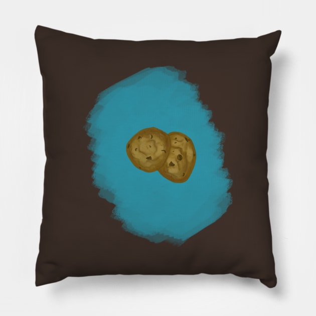 Chocolate Chip Cookies Pillow by tesiamarieart