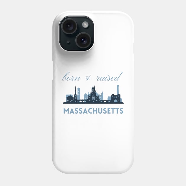 Born and raised Massachusetts Id rather be in Boston MA skyline state trip Phone Case by BoogieCreates