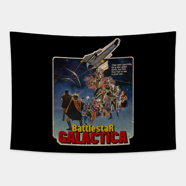 battlestar galactica vintage Tapestry by ernestbrooks