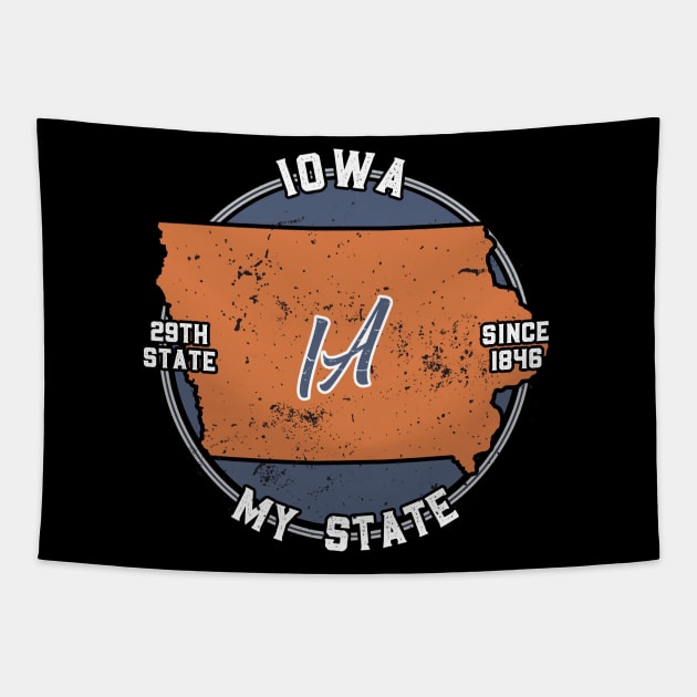 Iowa My State Patriot State Tourist Gift Tapestry by atomguy
