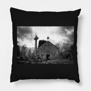 Rob Roy MacGregor's Church and Graveyard B&W Pillow