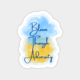 Bloom Through Adversity - Ukrainian Flag (Watercolor) Magnet