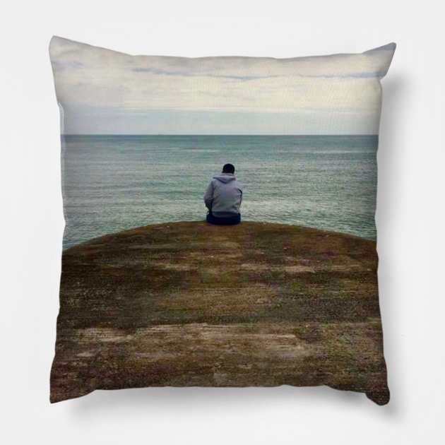 Thinking About Life Pillow by viviUk