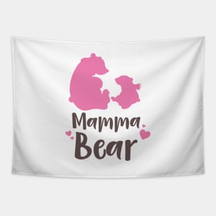 Mama Bear, Bear Cub, Cute Bear, Little Bear, Heart Tapestry