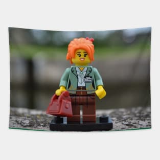 Outdoor Minifigure Business Woman Tapestry