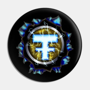 Tazerac Energy Heart Transparent Pin