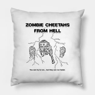 BAD HORROR MOVIES (No.4) - Zombie Cheetahs From Hell Pillow