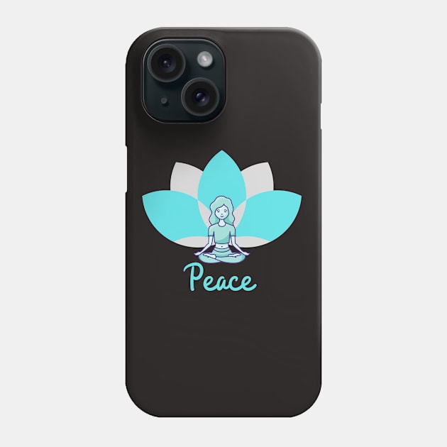 Yoga Peace top Phone Case by Doddle Art