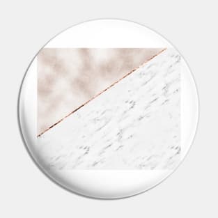 Monaco rose gold marble Pin