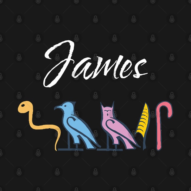 JAMES-American names in hieroglyphic letters-James, name in a Pharaonic Khartouch-Hieroglyphic pharaonic names by egygraphics