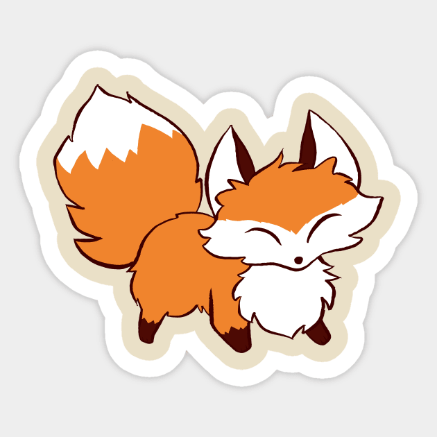 Fluffy Fox - Fox - Sticker