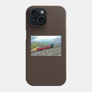 Steaming to the Top, Mount Snowdon Phone Case