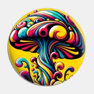 retro mushroom Pin