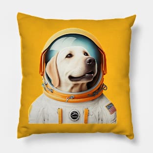 A Labrador Retriever in an astronaut suit Pillow