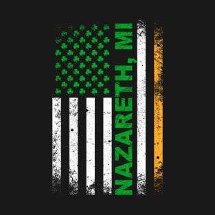 Irish American Flag NAZARETH, MI T-Shirt