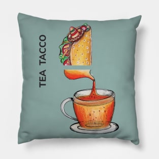 TEA TACCO by FrankenDuo Pillow