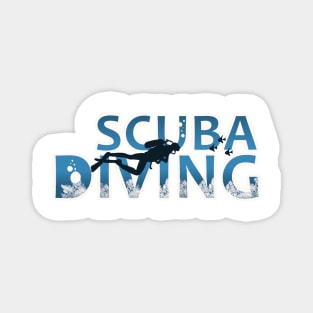 Scuba diving texting Magnet