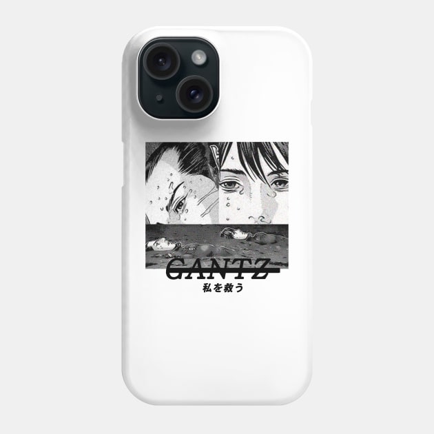 Gantz ''RESCUE'' V2 Manga Phone Case by riventis66