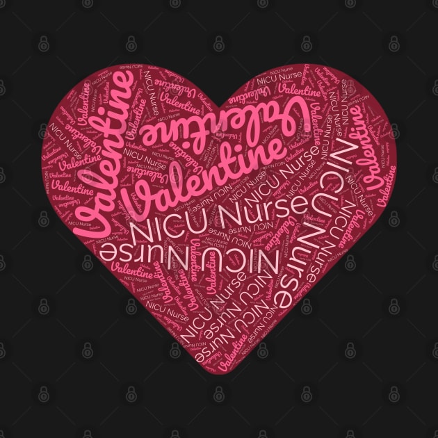 NICU nurse Valentine’s Day Heart Design for Work, Office, Friends, and More by DesignIndex