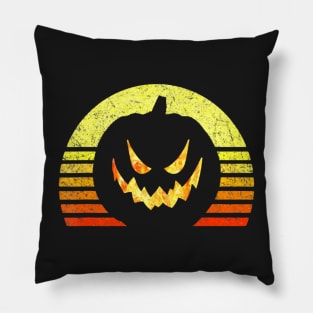 halloween scary evil pumpkin funny pumpkin head Pillow