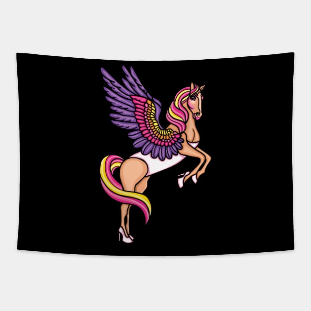 Drag Unicorn Tapestry by COLORaQUEEN