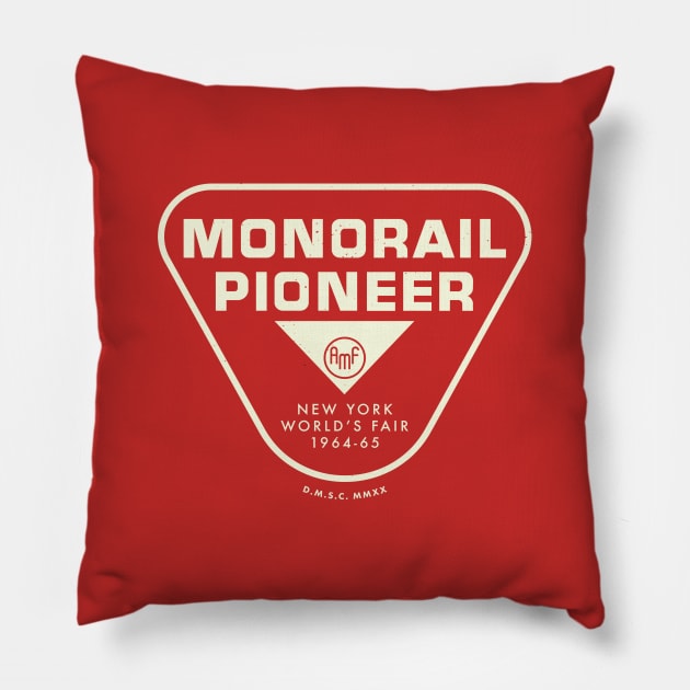 1964 1965 New York World's Fair Monorail Pioneer Pillow by DMSC