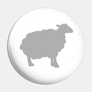 Sheep Silhouette Pattern in Grey on Mustard Yellow Pin