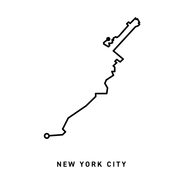 New York City Marathon Course Map by Kyle O'Briant