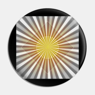 Psychedelic Flash in Gray Tones with Luminous Center Pin