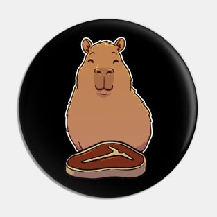 Capybara T bone Steak Pin