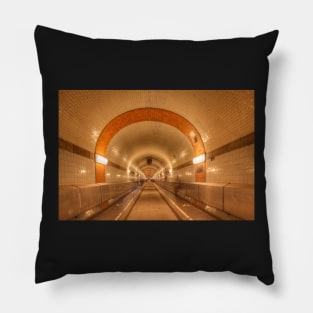 Old Elbe tunnel, Hamburg, Germany, Europe Pillow