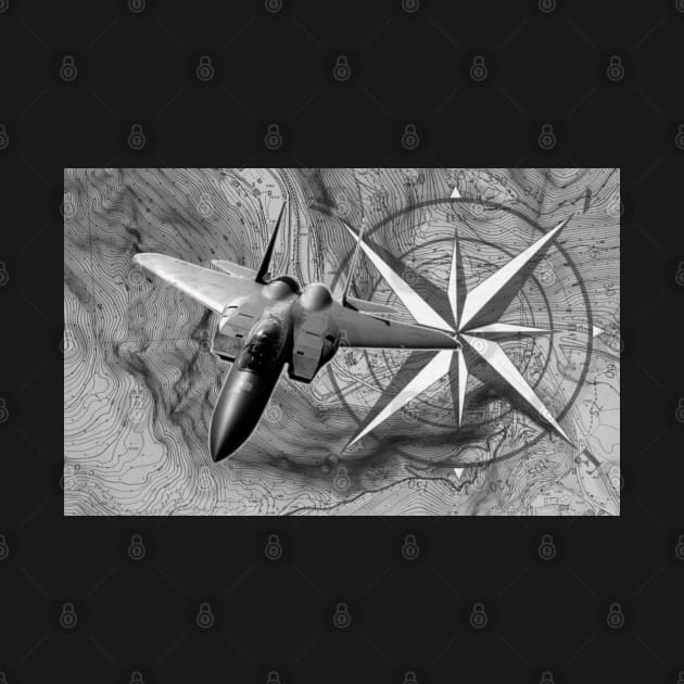 Fighter jet with navigation vectors by etihi111@gmail.com