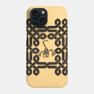 Celtic knot with dragon Phone Case