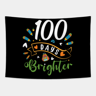 My Students Are 100 Days Brighter – Teacher Appreciation Design Tapestry