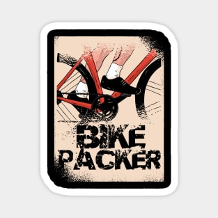 Cool Bikepacker Graphic Design Magnet