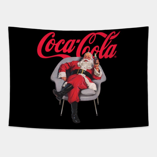 Coca Cola  Santa Holiday and Dinking Tapestry by Origami Fashion