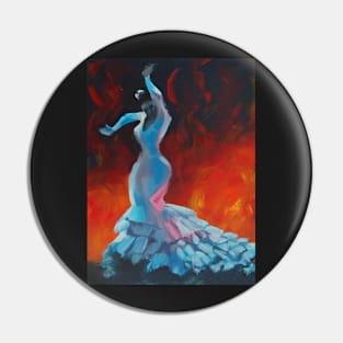 Flame - Flamenco Dancer Painting Pin