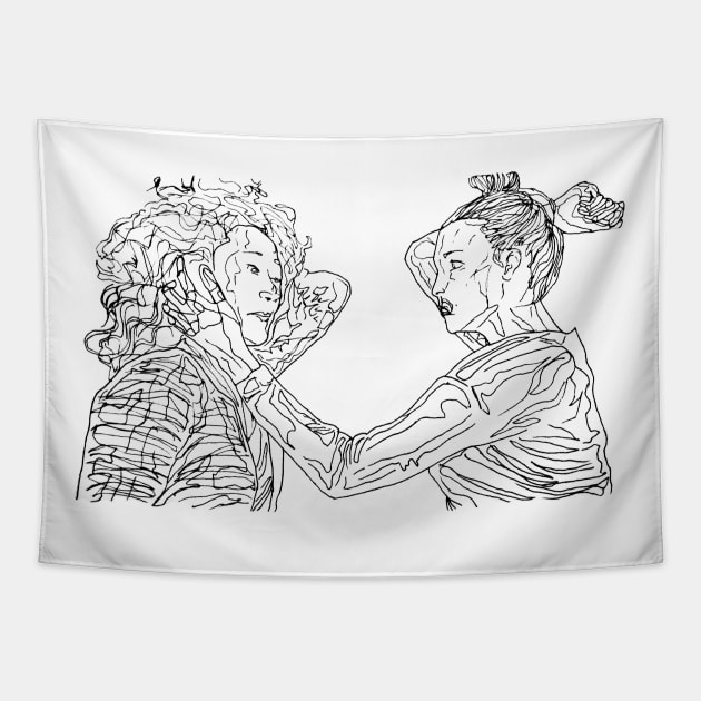 Villaneve Sketch Tapestry by CriSan