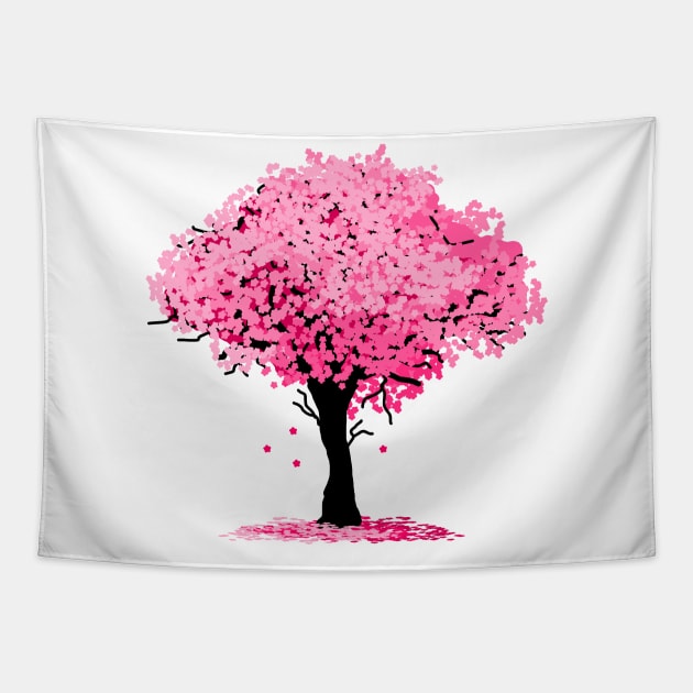 Sakura Tree Tapestry by citypanda