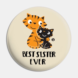 Best Sister Ever Cat Siblings Pin