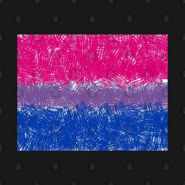 Bisexual Flag Crosshatch Design by PurposelyDesigned