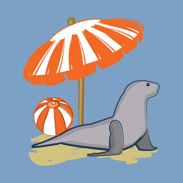 Sea Lion on the Beach by evisionarts