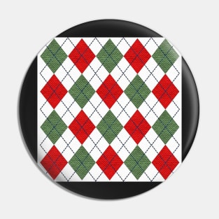 Holiday Winter Pattern Red, White & Green Cute Home Decor for Christmas Pin