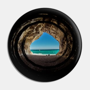 Swirl Beach Cave Landscape Pin