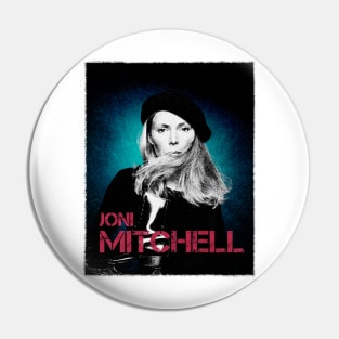 Joni Mitchell // 1970s Fan Art Design Pin