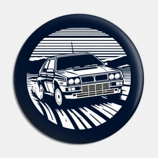 Lancia Delta Integrale Rally Car Pin