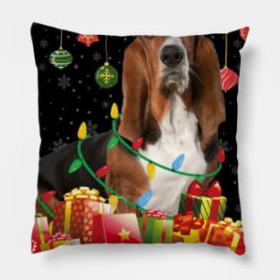 Bloodhound Christmas Gift t-shirt Dog Lover Christmas Gift Pillow