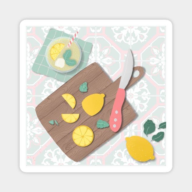 Lemonade in the patio Magnet by Home Cyn Home 
