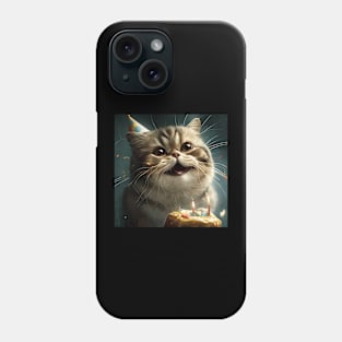 Happy Birthday cat Phone Case