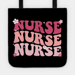 Groovy Nurse Shirt Women for Future Nurse, Nursing School, and Appreciation Nursing Tote